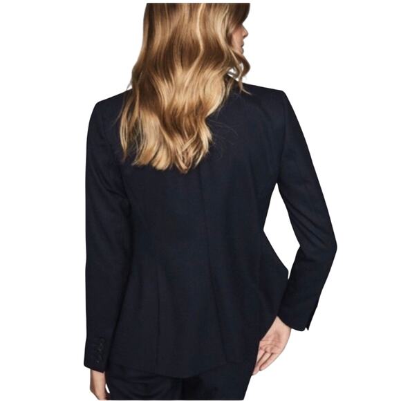 REISS Hartley Preppy Wool Blend Single Button Notched Lapel Blazer - Picture 2 of 6
